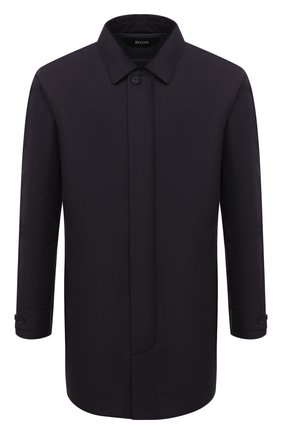 Мужской утепленный плащ Z ZEGNA темно-синего цвета по цене 69000 руб., арт. VV031/ZZ211 | Фото 1 Мужской утепленный плащ Z ZEGNA темно-синего цвета, арт. VV031/ZZ211 | Фото 1