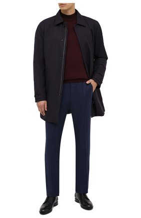 Мужской утепленный плащ Z ZEGNA темно-синего цвета по цене 69000 руб., арт. VV031/ZZ211 | Фото 2 Мужской утепленный плащ Z ZEGNA темно-синего цвета, арт. VV031/ZZ211 | Фото 2