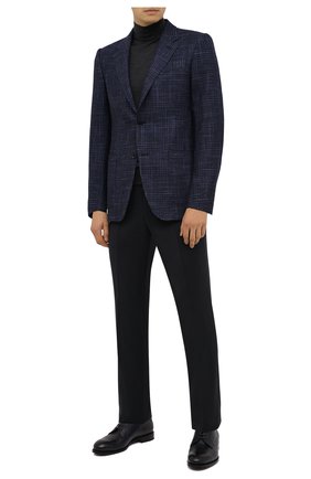 Мужские брюки из шерсти и шелка ERMENEGILDO ZEGNA черного цвета по цене 52950 руб., арт. 813F01/75SB12 | Фото 2 Мужские брюки из шерсти и шелка ERMENEGILDO ZEGNA черного цвета, арт. 813F01/75SB12 | Фото 2