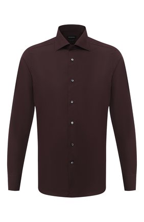 Мужская хлопковая сорочка ERMENEGILDO ZEGNA бордового цвета по цене 28500 руб., арт. 801073/9MS0BR | Фото 1 Мужская хлопковая сорочка ERMENEGILDO ZEGNA бордового цвета, арт. 801073/9MS0BR | Фото 1