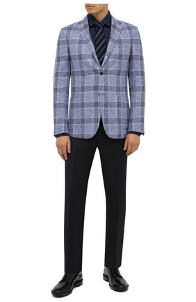 Мужская хлопковая сорочка ERMENEGILDO ZEGNA темно-синего цвета по цене 29950 руб., арт. 801065/9MS0BR | Фото 2 Мужская хлопковая сорочка ERMENEGILDO ZEGNA темно-синего цвета, арт. 801065/9MS0BR | Фото 2