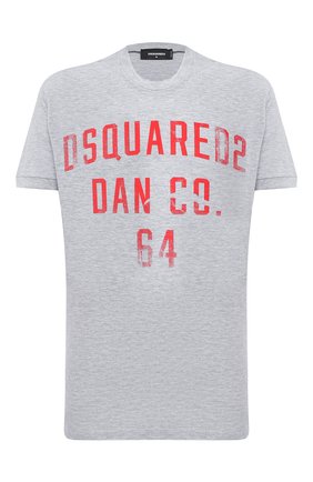Мужская футболка из хлопка и вискозы DSQUARED2 серого цвета по цене 19950 руб., арт. S74GD0738/S22146 | Фото 1 Мужская футболка из хлопка и вискозы DSQUARED2 серого цвета, арт. S74GD0738/S22146 | Фото 1