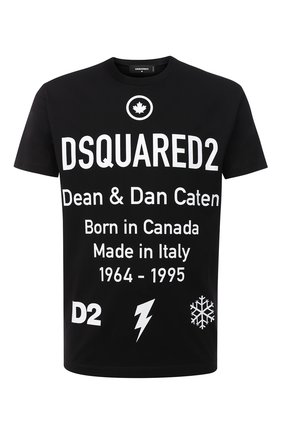Мужская хлопковая футболка DSQUARED2 черного цвета по цене 20900 руб., арт. S74GD0746/S23009 | Фото 1 Мужская хлопковая футболка DSQUARED2 черного цвета, арт. S74GD0746/S23009 | Фото 1