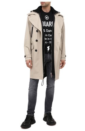 Мужская хлопковая футболка DSQUARED2 черного цвета по цене 20900 руб., арт. S74GD0746/S23009 | Фото 2 Мужская хлопковая футболка DSQUARED2 черного цвета, арт. S74GD0746/S23009 | Фото 2