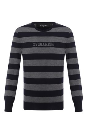 Мужской шерстяной джемпер DSQUARED2 темно-серого цвета по цене 37900 руб., арт. S74HA1118/S17415 | Фото 1 Мужской шерстяной джемпер DSQUARED2 темно-серого цвета, арт. S74HA1118/S17415 | Фото 1