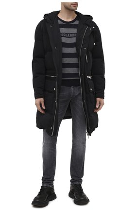 Мужской шерстяной джемпер DSQUARED2 темно-серого цвета по цене 37900 руб., арт. S74HA1118/S17415 | Фото 2 Мужской шерстяной джемпер DSQUARED2 темно-серого цвета, арт. S74HA1118/S17415 | Фото 2