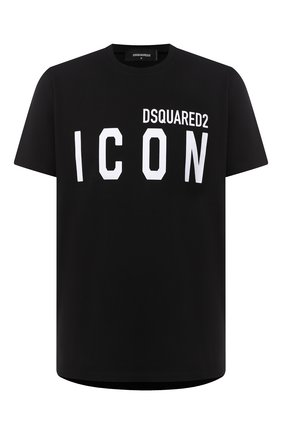 Мужская хлопковая футболка DSQUARED2 черного цвета по цене 17150 руб., арт. S79GC0003/S23009 | Фото 1 Мужская хлопковая футболка DSQUARED2 черного цвета, арт. S79GC0003/S23009 | Фото 1