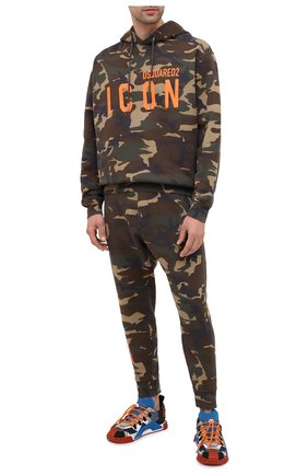 Мужской хлопковое худи DSQUARED2 хаки цвета по цене 48050 руб., арт. S79GU0006/S25469 | Фото 2 Мужской хлопковое худи DSQUARED2 хаки цвета, арт. S79GU0006/S25469 | Фото 2