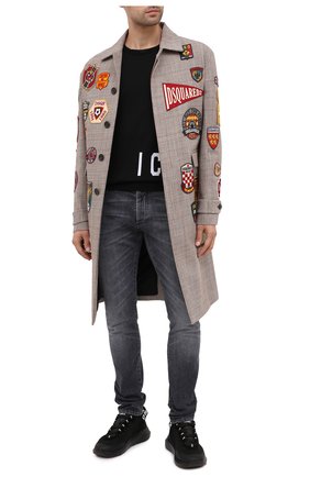 Мужской шерстяной джемпер DSQUARED2 черно-белого цвета по цене 37900 руб., арт. S79HA0003/S17435 | Фото 2 Мужской шерстяной джемпер DSQUARED2 черно-белого цвета, арт. S79HA0003/S17435 | Фото 2