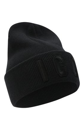 Мужская шерстяная шапка icon DSQUARED2 черного цвета по цене 14350 руб., арт. KNM0001 13620001 | Фото 1 Мужская шерстяная шапка icon DSQUARED2 черного цвета, арт. KNM0001 13620001 | Фото 1