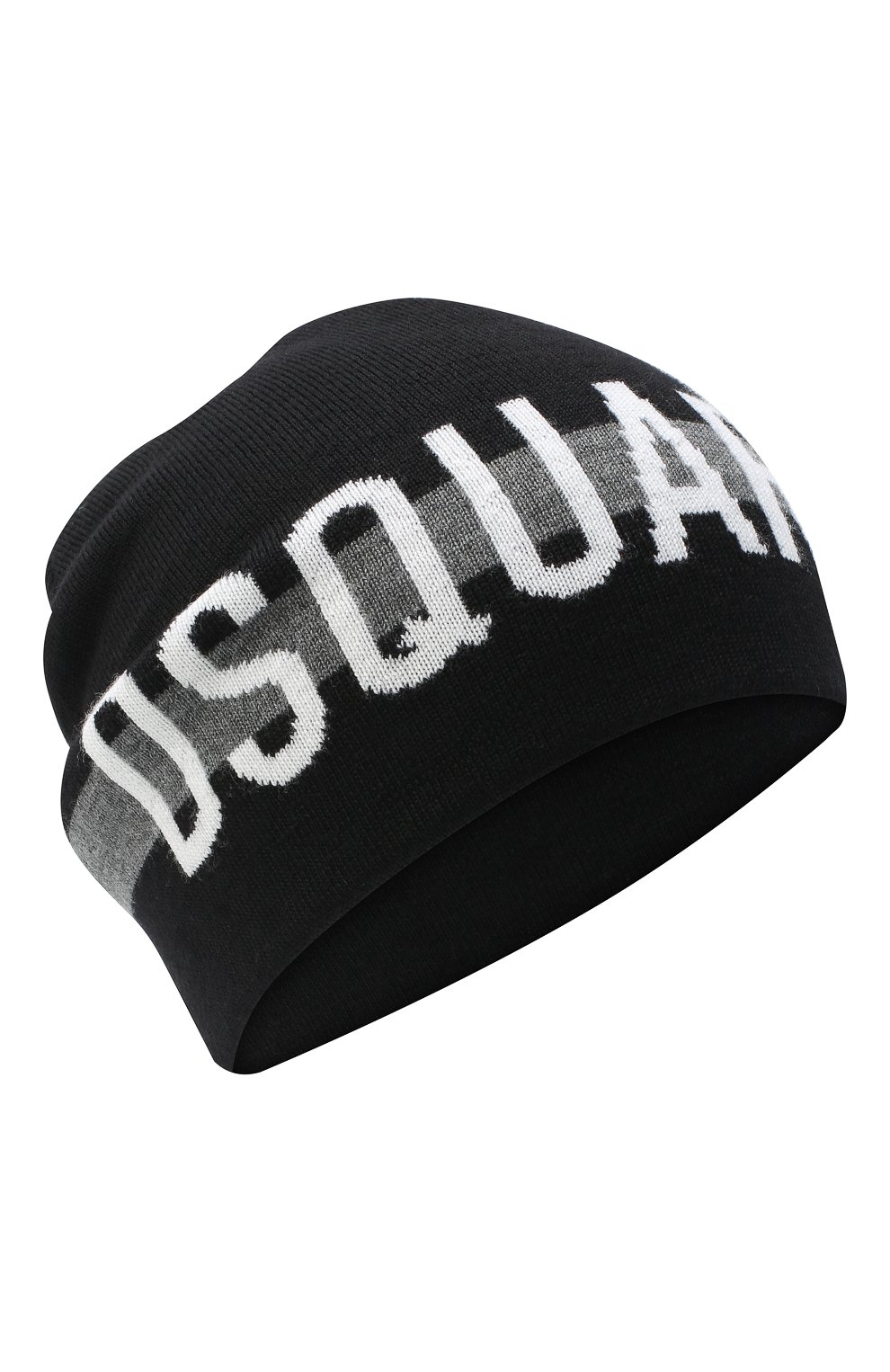 Мужская шерстяная шапка DSQUARED2 черного цвета, арт. KNM0002 01W03174 | Фото 1