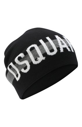 Мужская шерстяная шапка DSQUARED2 черного цвета по цене 22450 руб., арт. KNM0002 01W03174 | Фото 1 Мужская шерстяная шапка DSQUARED2 черного цвета, арт. KNM0002 01W03174 | Фото 1