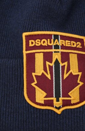 Мужская шерстяная шапка DSQUARED2 темно-синего цвета по цене 15700 руб., арт. KNM0001 01W03229 | Фото 3 Мужская шерстяная шапка DSQUARED2 темно-синего цвета, арт. KNM0001 01W03229 | Фото 3