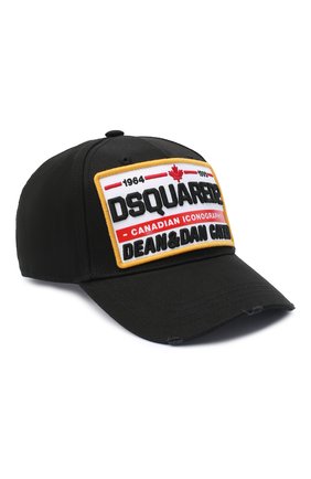 Мужской хлопковая бейсболка DSQUARED2 черного цвета по цене 12100 руб., арт. BCM0355 05C00001 | Фото 1 Мужской хлопковая бейсболка DSQUARED2 черного цвета, арт. BCM0355 05C00001 | Фото 1