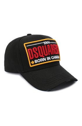 Мужской хлопковая бейсболка DSQUARED2 черного цвета по цене 12100 руб., арт. BCM0354 05C00001 | Фото 1 Мужской хлопковая бейсболка DSQUARED2 черного цвета, арт. BCM0354 05C00001 | Фото 1