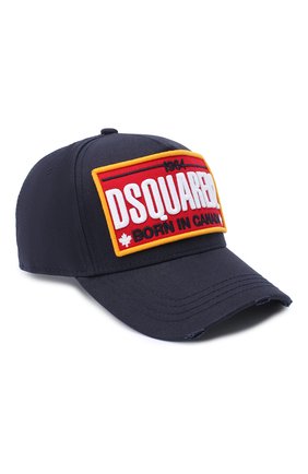 Мужской хлопковая бейсболка DSQUARED2 темно-синего цвета по цене 12100 руб., арт. BCM0354 05C00001 | Фото 1 Мужской хлопковая бейсболка DSQUARED2 темно-синего цвета, арт. BCM0354 05C00001 | Фото 1