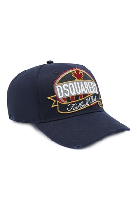 Мужской хлопковая бейсболка DSQUARED2 темно-синего цвета по цене 12100 руб., арт. BCM0341 05C00001 | Фото 1 Мужской хлопковая бейсболка DSQUARED2 темно-синего цвета, арт. BCM0341 05C00001 | Фото 1