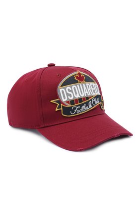 Мужской хлопковая бейсболка DSQUARED2 бордового цвета по цене 12100 руб., арт. BCM0341 05C00001 | Фото 1 Мужской хлопковая бейсболка DSQUARED2 бордового цвета, арт. BCM0341 05C00001 | Фото 1