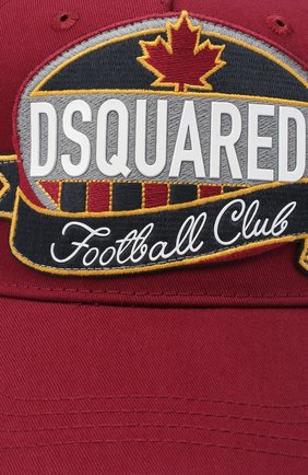 Мужской хлопковая бейсболка DSQUARED2 бордового цвета по цене 12100 руб., арт. BCM0341 05C00001 | Фото 3 Мужской хлопковая бейсболка DSQUARED2 бордового цвета, арт. BCM0341 05C00001 | Фото 3