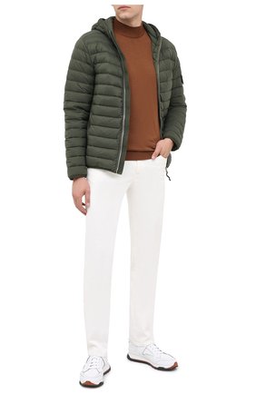 Мужская пуховая куртка STONE ISLAND темно-зеленого цвета по цене 59950 руб., арт. 731541125 | Фото 2 Мужская пуховая куртка STONE ISLAND темно-зеленого цвета, арт. 731541125 | Фото 2