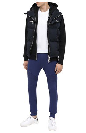 Мужской хлопковые джоггеры BALMAIN темно-синего цвета по цене 48800 руб., арт. UH15583/I370 | Фото 2 Мужской хлопковые джоггеры BALMAIN темно-синего цвета, арт. UH15583/I370 | Фото 2