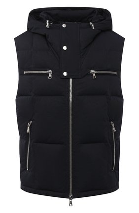 Мужской пуховый жилет BALMAIN темно-синего цвета по цене 168500 руб., арт. UH18818/X113 | Фото 1 Мужской пуховый жилет BALMAIN темно-синего цвета, арт. UH18818/X113 | Фото 1