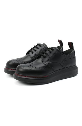 Женская кожаные дерби ALEXANDER MCQUEEN черного цвета по цене 48400 руб., арт. 586400/WHX51 | Фото 1 Женская кожаные дерби ALEXANDER MCQUEEN черного цвета, арт. 586400/WHX51 | Фото 1