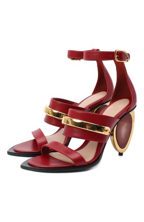 Женские кожаные босоножки ALEXANDER MCQUEEN красного цвета по цене 128500 руб., арт. 633485/WHWQ8 | Фото 1 Женские кожаные босоножки ALEXANDER MCQUEEN красного цвета, арт. 633485/WHWQ8 | Фото 1 (Материал внутренний: Натуральная кожа; Подошва: Плоская; Каблук тип: Фигурный; Материал внешний: Кожа; Длина стельки: 26,5; ширина носка стельки: 8,7)