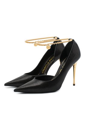 Женские кожаные туфли TOM FORD черного цвета по цене 85550 руб., арт. W2613T-LCL097 | Фото 1 Женские кожаные туфли TOM FORD черного цвета, арт. W2613T-LCL097 | Фото 1