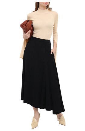 Женская водолазка из кашемира и шелка LANVIN бежевого цвета по цене 82650 руб., арт. RW-T0629M-MA02-A20 | Фото 2 Женская водолазка из кашемира и шелка LANVIN бежевого цвета, арт. RW-T0629M-MA02-A20 | Фото 2