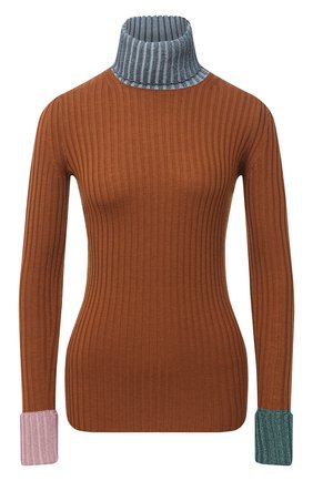Женская водолазка из шерсти и вискозы LANVIN коричневого цвета по цене 72850 руб., арт. RW-T0620M-MA05-A20 | Фото 1 Женская водолазка из шерсти и вискозы LANVIN коричневого цвета, арт. RW-T0620M-MA05-A20 | Фото 1