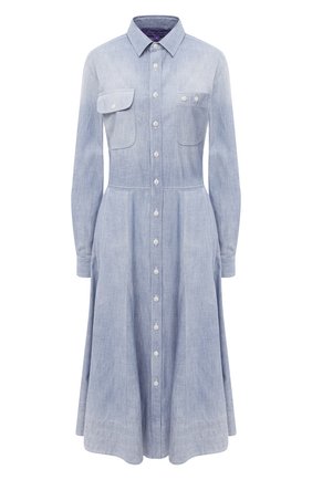 Женское хлопковое платье RALPH LAUREN синего цвета по цене 198000 руб., арт. 290813129 | Фото 1 Женское хлопковое платье RALPH LAUREN синего цвета, арт. 290813129 | Фото 1