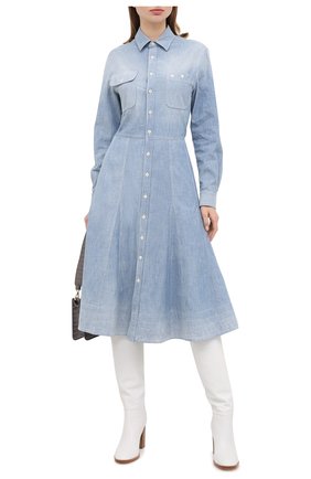 Женское хлопковое платье RALPH LAUREN синего цвета по цене 198000 руб., арт. 290813129 | Фото 2 Женское хлопковое платье RALPH LAUREN синего цвета, арт. 290813129 | Фото 2