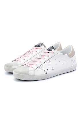 Женские кожаные кеды superstar GOLDEN GOOSE DELUXE BRAND белого цвета по цене 29950 руб., арт. GWF00101.F000124 | Фото 1 Женские кожаные кеды superstar GOLDEN GOOSE DELUXE BRAND белого цвета, арт. GWF00101.F000124 | Фото 1