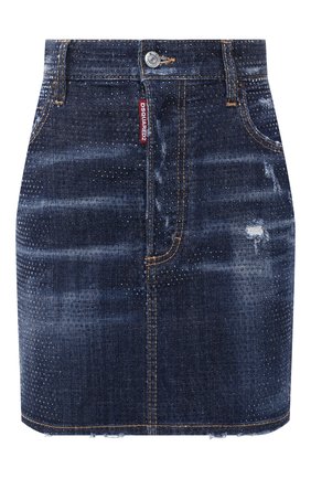 Женская джинсовая юбка DSQUARED2 синего цвета по цене 62300 руб., арт. S75MA0751/S30342 | Фото 1 Женская джинсовая юбка DSQUARED2 синего цвета, арт. S75MA0751/S30342 | Фото 1