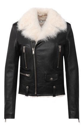 Женская кожаная куртка SAINT LAURENT черного цвета по цене 658000 руб., арт. 633866/YCDD2 | Фото 2 Женская кожаная куртка SAINT LAURENT черного цвета, арт. 633866/YCDD2 | Фото 2