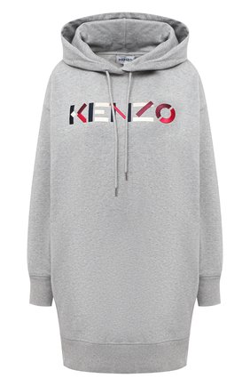 Женское хлопковое платье KENZO серого цвета по цене 38950 руб., арт. FA62R07724M0 | Фото 1 Женское хлопковое платье KENZO серого цвета, арт. FA62R07724M0 | Фото 1