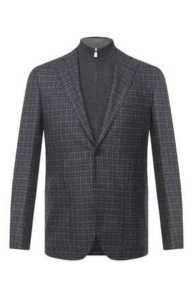 Мужской шерстяной пиджак CORNELIANI темно-серого цвета по цене 130500 руб., арт. 86X528-0816318/90 | Фото 1 Мужской шерстяной пиджак CORNELIANI темно-серого цвета, арт. 86X528-0816318/90 | Фото 1