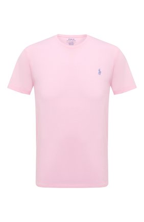 Мужская хлопковая футболка POLO RALPH LAUREN светло-розового цвета по цене 5690 руб., арт. 710671438 | Фото 1 Мужская хлопковая футболка POLO RALPH LAUREN светло-розового цвета, арт. 710671438 | Фото 1