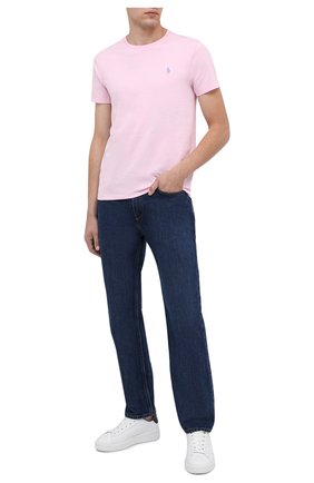 Мужская хлопковая футболка POLO RALPH LAUREN светло-розового цвета по цене 5690 руб., арт. 710671438 | Фото 2 Мужская хлопковая футболка POLO RALPH LAUREN светло-розового цвета, арт. 710671438 | Фото 2