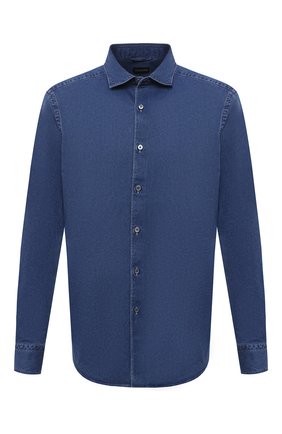 Мужская джинсовая рубашка ERMENEGILDO ZEGNA синего цвета по цене 23250 руб., арт. UVX28/SRF5 | Фото 1 Мужская джинсовая рубашка ERMENEGILDO ZEGNA синего цвета, арт. UVX28/SRF5 | Фото 1