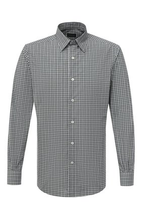Мужская хлопковая рубашка ERMENEGILDO ZEGNA зеленого цвета по цене 28800 руб., арт. UVX08/SAL2 | Фото 1 Мужская хлопковая рубашка ERMENEGILDO ZEGNA зеленого цвета, арт. UVX08/SAL2 | Фото 1