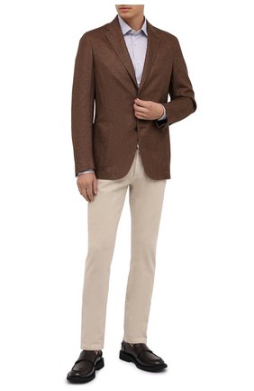 Мужская хлопковая сорочка ERMENEGILDO ZEGNA коричневого цвета по цене 28500 руб., арт. 801026/9MS0PA | Фото 2 Мужская хлопковая сорочка ERMENEGILDO ZEGNA коричневого цвета, арт. 801026/9MS0PA | Фото 2