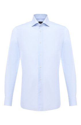 Мужская хлопковая сорочка ERMENEGILDO ZEGNA голубого цвета по цене 28500 руб., арт. 801008/9MS0BA | Фото 1 Мужская хлопковая сорочка ERMENEGILDO ZEGNA голубого цвета, арт. 801008/9MS0BA | Фото 1