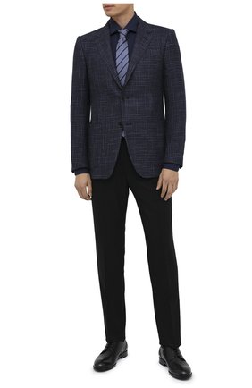 Мужские шерстяные брюки ERMENEGILDO ZEGNA черного цвета по цене 47300 руб., арт. 830F09/75F812 | Фото 2 Мужские шерстяные брюки ERMENEGILDO ZEGNA черного цвета, арт. 830F09/75F812 | Фото 2