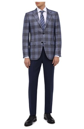 Мужские шерстяные брюки ERMENEGILDO ZEGNA синего цвета по цене 59450 руб., арт. 811F03/75SB12 | Фото 2 Мужские шерстяные брюки ERMENEGILDO ZEGNA синего цвета, арт. 811F03/75SB12 | Фото 2