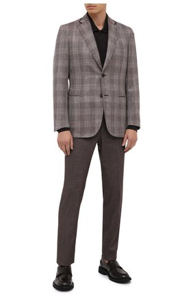 Мужское шерстяное поло ZEGNA COUTURE коричневого цвета по цене 106500 руб., арт. CVM01/132 | Фото 2 Мужское шерстяное поло ZEGNA COUTURE коричневого цвета, арт. CVM01/132 | Фото 2 (Длина (для топов): Стандартные; Материал внешний: Шерсть; Рукава: Длинные; Застежка: Пуговицы; Стили: Кэжуэл; Кросс-КТ: Трикотаж)