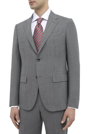 Мужской шерстяной костюм ERMENEGILDO ZEGNA серого цвета по цене 247500 руб., арт. 822602/20PWKL | Фото 2 Мужской шерстяной костюм ERMENEGILDO ZEGNA серого цвета, арт. 822602/20PWKL | Фото 2 (Материал внешний: Шерсть; Материал подклада: Купро; Рукава: Длинные; Костюмы М: Однобортный; Стили: Классический)