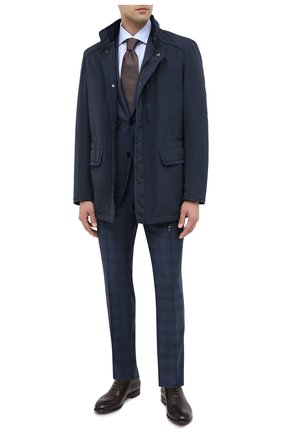 Мужской шерстяной костюм ERMENEGILDO ZEGNA синего цвета по цене 224500 руб., арт. 822501/221225 | Фото 1 Мужской шерстяной костюм ERMENEGILDO ZEGNA синего цвета, арт. 822501/221225 | Фото 1 (Рукава: Длинные; Материал внешний: Шерсть; Материал подклада: Купро; Костюмы М: Однобортный; Стили: Классический)