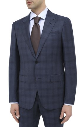 Мужской шерстяной костюм ERMENEGILDO ZEGNA синего цвета по цене 224500 руб., арт. 822501/221225 | Фото 2 Мужской шерстяной костюм ERMENEGILDO ZEGNA синего цвета, арт. 822501/221225 | Фото 2 (Рукава: Длинные; Материал внешний: Шерсть; Материал подклада: Купро; Костюмы М: Однобортный; Стили: Классический)